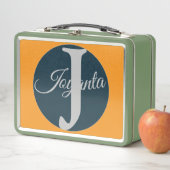 Custom  orange greay blue Monogram Elegant (In situ)