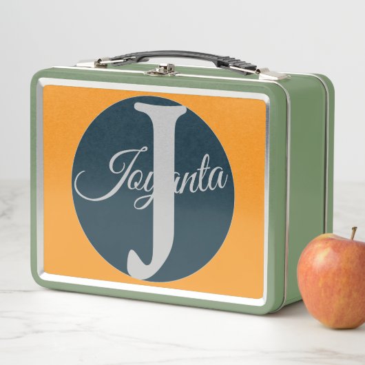 Custom  orange greay blue Monogram Elegant (In situ)