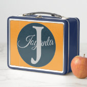 Custom  orange greay blue Monogram Elegant (In situ)