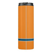 Custom  orange greay blue Monogram Elegant Thermosbeker (Achterkant)