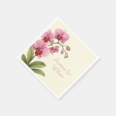 Custom Orchid Floral Paper Napkins Servet (Hoek)