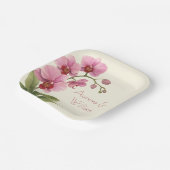 Custom Orchid Floral Papieren Bordje (Gebogen)