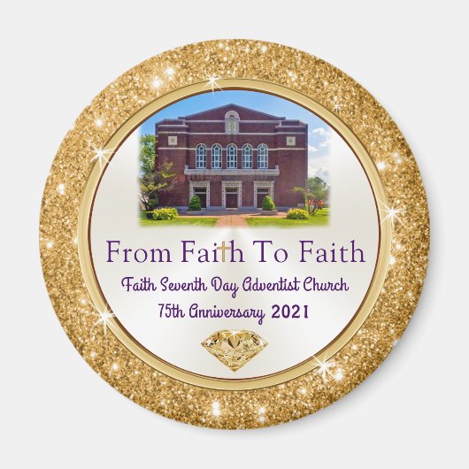 Custom Order Church Photo Magnet, 2,25 inch Magneet (Voorkant)