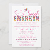 CUSTOM ORDER Sweet Emersyn Baby shower Invitation Kaart (Voorkant)