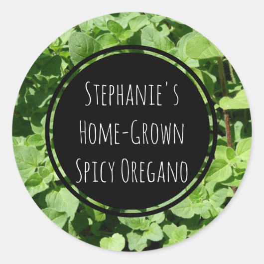 Custom Oregano Spice Kruiden Fles Jar Garden Label (Voorkant)