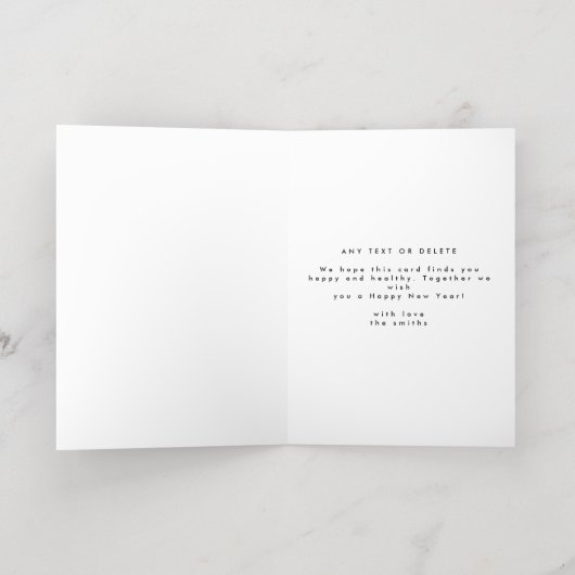 Custom Organic Christmas Wreath Holiday Folded Folie Wenskaart (Binnenlaag)