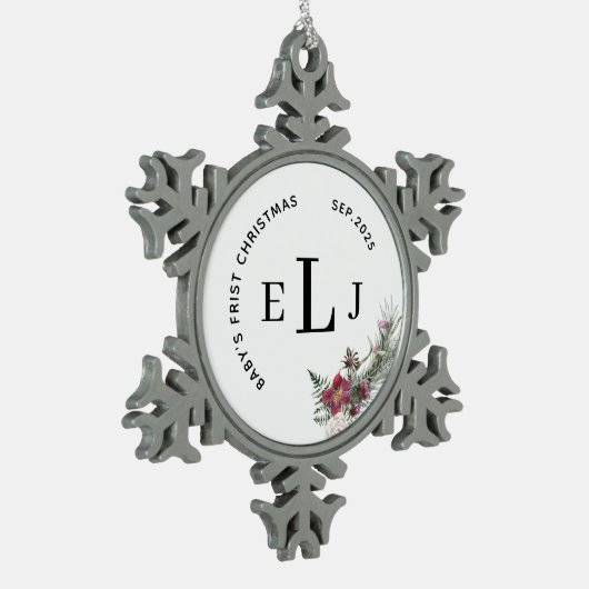 Custom Ornament for Baby's First Christmas & Date (Links)