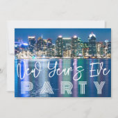 Custom Oudejaarsavond Party Cityscape Kaart (Voorkant)