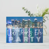 Custom Oudejaarsavond Party Cityscape Kaart (Staand voorkant)