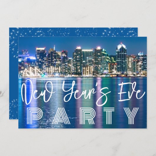 Custom Oudejaarsavond Party Cityscape Kaart (Voorkant / Achterkant)