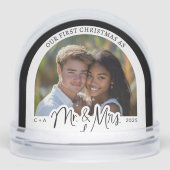 Custom Our First Christmas As Mr. & Mrs.  Sneeuwbol (Voorkant)