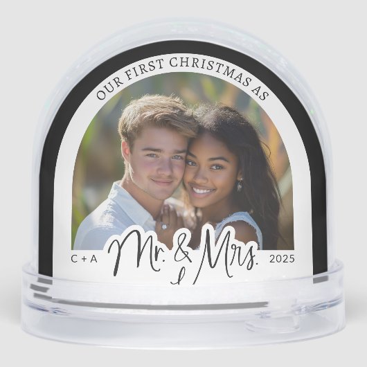 Custom Our First Christmas As Mr. & Mrs. Sneeuwbol (Achterkant)