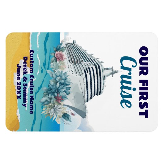 Custom Our First Cruise Cabin Door Magneet (Horizontaal)