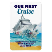 Custom Our First Cruise Cabin Door Magneet (Verticaal)