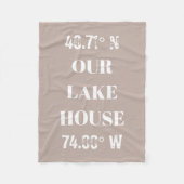 Custom Our Lake House Coordinates Fleece Deken (Voorkant)