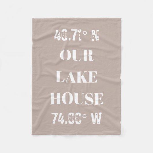 Custom Our Lake House Coordinates Fleece Deken (Voorkant)