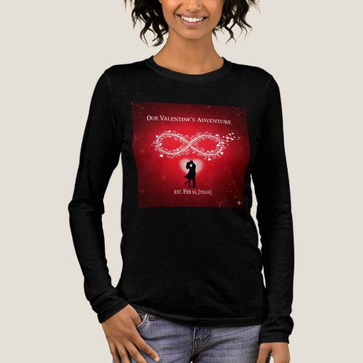 Custom Our Valentine’s Adventure Infinity Couple T Tri-Blend Shirt (Voorkant)