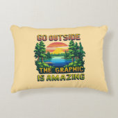 Custom Outdoor Nature Scene Pixel Art Graphic  Accent Kussen (Voorkant)