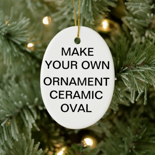Custom Oval Porcelain Christmas Tree Ornament (Boom)