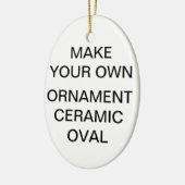 Custom Oval Porcelain Christmas Tree Ornament (Links)