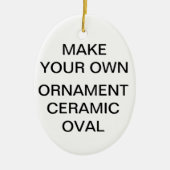 Custom Oval Porcelain Christmas Tree Ornament (Voorkant)