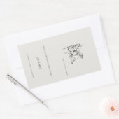 Custom Owl Ex Libris| Dark Academia Rechthoekige Sticker (Envelop)