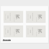 Custom Owl Ex Libris| Dark Academia Rechthoekige Sticker (Vel)