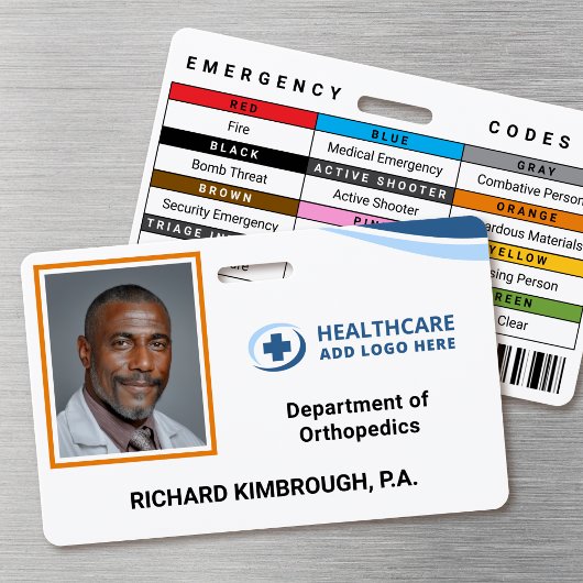 Custom PA Hospital Employee Photo ID Badge