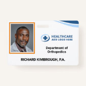Custom PA Hospital Employee Photo ID Badge (Voorkant)