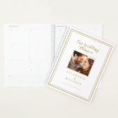 Custom paar foto chique elegante goud modern planner (Display)