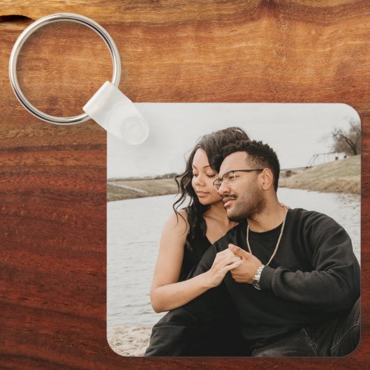 Custom paar foto Creëer uw eigen Sleutelhanger (Voorkant)