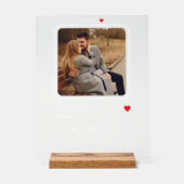 Custom paar foto liefde muziek acryl plaque acryl bord (Voorkant)