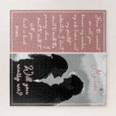 Custom paar foto voorstel zal je met me trouwen legpuzzel (Horizontaal)