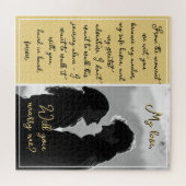 Custom paar foto voorstel zal je met me trouwen legpuzzel (Horizontaal)