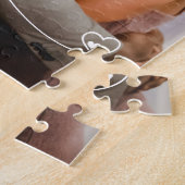 Custom paar liefde handgeschreven foto cadeau legpuzzel (Zijkant)