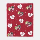 Custom paar namen foto harten deken (Voorkant)