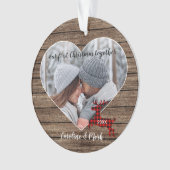 Custom paar onze eerste kerstvakantie ornament (voorkant)