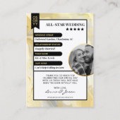 Custom paar trading Kaart, bruiloft dank u Contactkaartje (Achterkant)