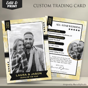 Custom paar trading Kaart, bruiloft dank u Contactkaartje