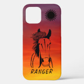 Custom Paard Apple IPhone 12 (Stoer) Telefoon Case (Achterkant)