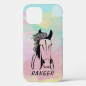 Custom Paard Apple IPhone 12 (Stoer) Telefoon Case (Achterkant)