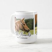 Custom Paard Foto Wit Beste Vrienden Koffiemok (Voorkant links)