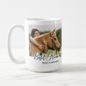 Custom Paard Foto Wit Beste Vrienden Koffiemok (Links)