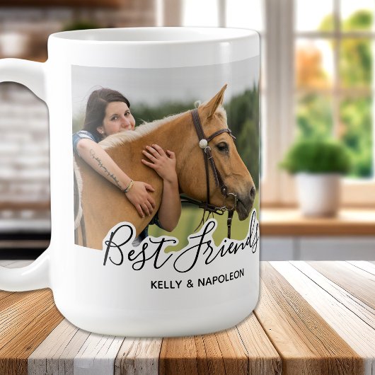 Custom Paard Foto Wit Beste Vrienden Koffiemok