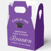 Custom Paarse High School Alumni Reunion Party Bedankdoosjes (Open)