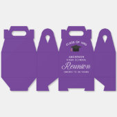 Custom Paarse High School Alumni Reunion Party Bedankdoosjes (Ongevouwen)