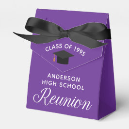 Custom Paarse High School Reunion Party Bedankdoosjes