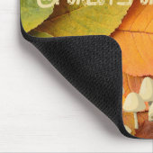 CUSTOM Paddestoel herfst bosbladeren mousepad Muismat (Hoek)