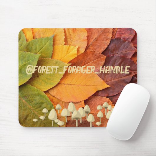 CUSTOM Paddestoel herfst bosbladeren mousepad Muismat (Met muis)