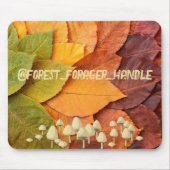 CUSTOM Paddestoel herfst bosbladeren mousepad Muismat (Voorkant)